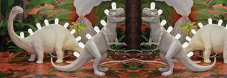 Jurassic Lampada da tavolo Seletti a forma di dinosauro. Design di Marcantonio Raimondi Malerba