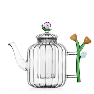 Ichendorf Botanica teiera ottica chiocciola e fiore ambra by Alessandra Baldereschi - Acquista ora su ShopDecor - Scopri i migliori prodotti firmati ICHENDORF design