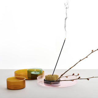 Ichendorf Kenzan set 3 pezzi: 2 vassoi in vetro + 1 flower frog in ottone by Denis Guidone - Acquista ora su ShopDecor - Scopri i migliori prodotti firmati ICHENDORF design