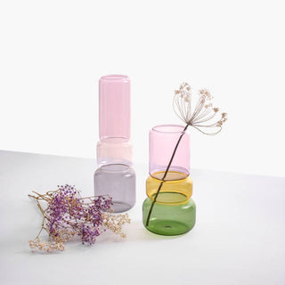 Ichendorf Revolve vaso rosa-ambra-verde h. 25 cm. by Brian Sironi Acquista i prodotti di ICHENDORF su Shopdecor