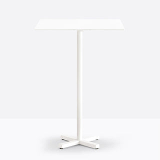 Pedrali Bold 4754 tavolo H.110 cm. con piano in stratificato bianco 60x60 cm. outdoor Acquista i prodotti di PEDRALI su Shopdecor