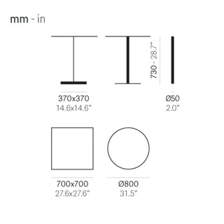 Pedrali Concrete 855 base per tavolo in cemento con colonna bianca H.73 cm. - Acquista ora su ShopDecor - Scopri i migliori prodotti firmati PEDRALI design