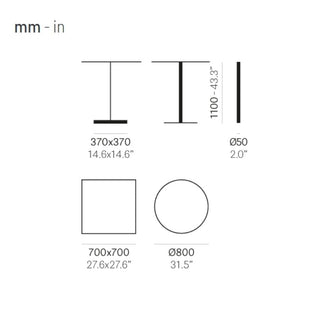 Pedrali Concrete 855 base per tavolo in cemento con colonna bianca H.110 cm. - Acquista ora su ShopDecor - Scopri i migliori prodotti firmati PEDRALI design