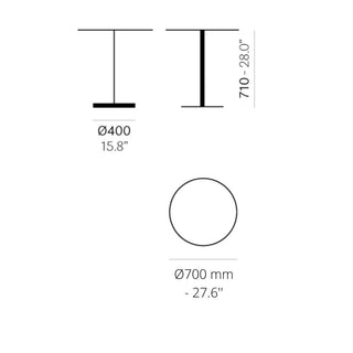 Pedrali Ikon 865 tavolo con piano stratificato diam.70 cm. - Acquista ora su ShopDecor - Scopri i migliori prodotti firmati PEDRALI design