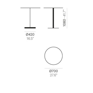 Pedrali Ikon 867 tavolo con piano stratificato diam.70 cm. - Acquista ora su ShopDecor - Scopri i migliori prodotti firmati PEDRALI design
