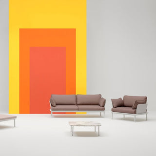 Pedrali Reva divano a tre posti con cuscini laterali per esterni - Acquista ora su ShopDecor - Scopri i migliori prodotti firmati PEDRALI design