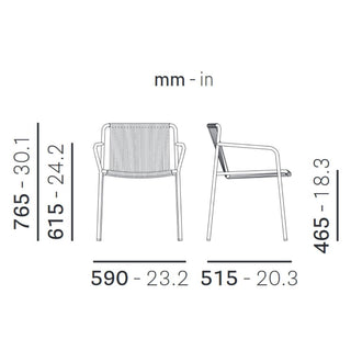 Pedrali Tribeca 3665 sedia da giardino con braccioli - Acquista ora su ShopDecor - Scopri i migliori prodotti firmati PEDRALI design