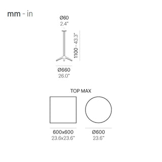 Pedrali Ypsilon 4794 base per tavolo alluminio anodizzato H.110 cm. - Acquista ora su ShopDecor - Scopri i migliori prodotti firmati PEDRALI design