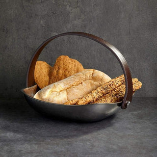 ab+ by Abert Cacao cestino pane con manico in ecopelle 18x18 cm. Acquista i prodotti di AB+ su Shopdecor