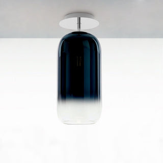 Artemide Gople lampada a soffitto con struttura silver Artemide Gople Blu zaffiro Acquista i prodotti di ARTEMIDE su Shopdecor