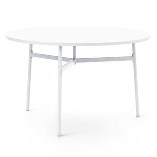 Normann Copenhagen Union tavolo con piano laminato diam.120 cm, h. 74.5 cm e gambe in acciaio - Acquista ora su ShopDecor - Scopri i migliori prodotti firmati NORMANN COPENHAGEN design