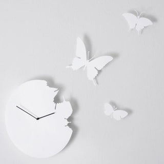 Domeniconi Butterfly orologio da parete bianco Acquista i prodotti di DOMENICONI su Shopdecor