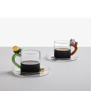 Ichendorf Fruits & Flowers tazza caffè con piattino foglia - Acquista ora su ShopDecor - Scopri i migliori prodotti firmati ICHENDORF design
