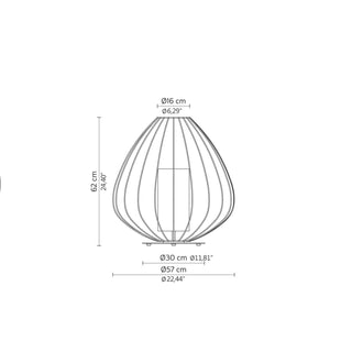 Karman Cell lampada da terra diam. 57 cm. con filo metallico OUTDOOR - Acquista ora su ShopDecor - Scopri i migliori prodotti firmati KARMAN design