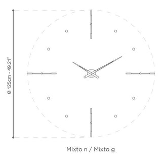 Nomon Mixto diam.125 cm orologio da parete - Acquista ora su ShopDecor - Scopri i migliori prodotti firmati NOMON design