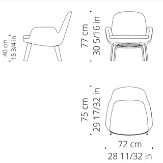 Normann Copenhagen Era sedia lounge bassa imbottita in tessutto con struttura in rovere - Acquista ora su ShopDecor - Scopri i migliori prodotti firmati NORMANN COPENHAGEN design