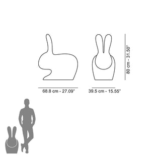 Qeeboo Rabbit Chair sedia metallizzata a forma di coniglio - Acquista ora su ShopDecor - Scopri i migliori prodotti firmati QEEBOO design