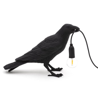 Seletti Bird Lamp Waiting lampada da tavolo Nero - Acquista ora su ShopDecor - Scopri i migliori prodotti firmati SELETTI design
