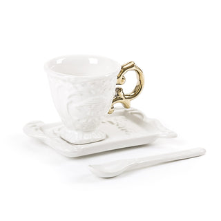 Seletti I-Wares set caffè con tazzina, cucchiaino e piattino Oro Acquista i prodotti di SELETTI su Shopdecor