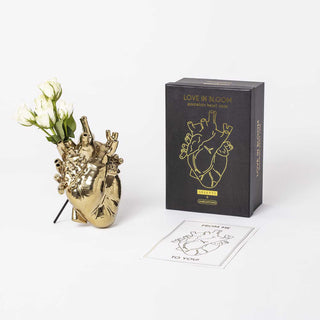 Seletti Love In Bloom vaso cuore oro in porcellana Acquista i prodotti di SELETTI su Shopdecor