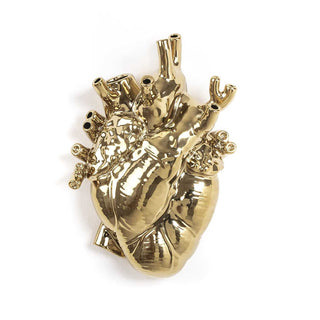 Seletti Love In Bloom vaso cuore oro in porcellana - Acquista ora su ShopDecor - Scopri i migliori prodotti firmati SELETTI design