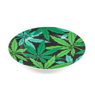 Seletti Blow Weed piatto piano diam. 27 cm. con decoro erba Acquista i prodotti di SELETTI su Shopdecor