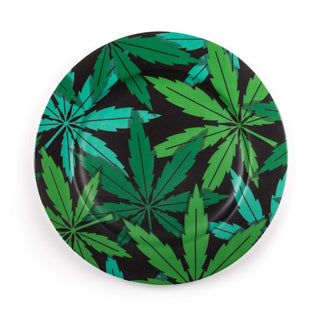 Seletti Blow Weed piatto piano diam. 27 cm. con decoro erba Acquista i prodotti di SELETTI su Shopdecor