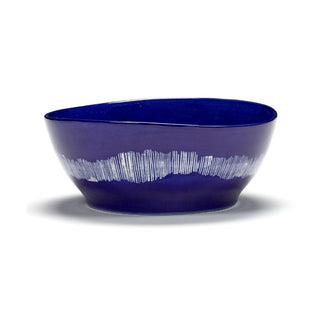 Serax Feast ciotola diam. 18 cm. lapis lazuli swirl - stripes white Acquista i prodotti di SERAX su Shopdecor