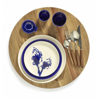 Serax Feast piatto piano diam. 19 cm. white - artichoke blue Acquista i prodotti di SERAX su Shopdecor