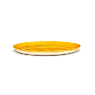 Serax Feast piatto piano diam. 26.5 cm. sunny yellow swirl - dots black - Acquista ora su ShopDecor - Scopri i migliori prodotti firmati SERAX design