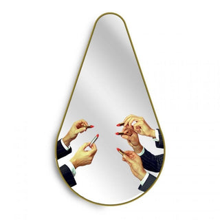 Seletti Toiletpaper Mirror Gold Frame Lipsticks specchio rossetti - Acquista ora su ShopDecor - Scopri i migliori prodotti firmati TOILETPAPER HOME design
