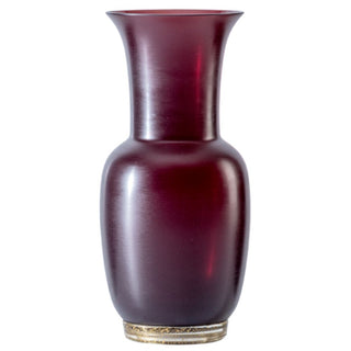 Venini Satin 706.24 vaso satinato rosso sangue di bue/cristallo foglia oro h. 42 cm. Acquista i prodotti di VENINI su Shopdecor
