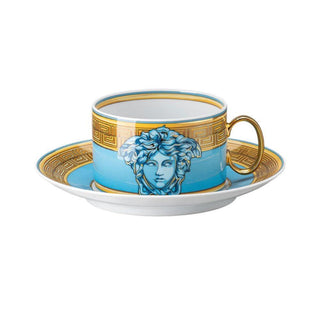 Versace meets Rosenthal Medusa Amplified tazza tè con piattino Versace Blue Coin - Acquista ora su ShopDecor - Scopri i migliori prodotti firmati VERSACE HOME design
