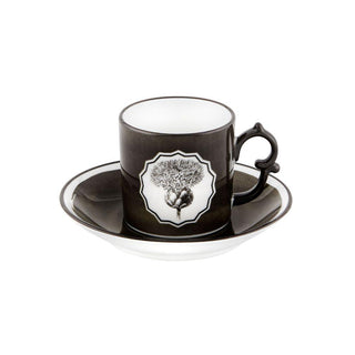 Vista Alegre Herbariae tazzina caffè con piattino nero - Acquista ora su ShopDecor - Scopri i migliori prodotti firmati VISTA ALEGRE design