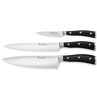 Wusthof Classic Ikon set 3 coltelli nero Acquista i prodotti di WÜSTHOF su Shopdecor