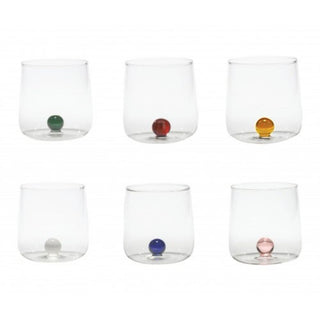 Zafferano Bilia Tumbler Set 6 bicchieri acqua con pallina 6 colori vari Acquista i prodotti di ZAFFERANO su Shopdecor