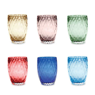Zafferano Losanghe Tumbler Set 6 bicchieri acqua colori vari Acquista i prodotti di ZAFFERANO su Shopdecor