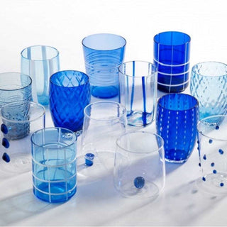 Zafferano Melting Pot Tumbler set assortito 6 bicchieri bicolore blu e acquamarina Acquista i prodotti di ZAFFERANO su Shopdecor