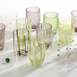 Zafferano Melting Pot Tumbler set assortito 6 bicchieri bicolore verde e ametista Acquista i prodotti di ZAFFERANO su Shopdecor