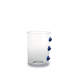 Zafferano Petoni Tumbler bicchiere acqua trasparente con palline Zafferano Blu Acquista i prodotti di ZAFFERANO su Shopdecor