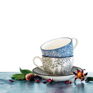 Zafferano Tue Tazza tè con piattino porcellana oceano Acquista i prodotti di ZAFFERANO su Shopdecor